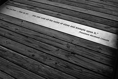 Abraham Lincoln quote from Potterfield Bridge, Richmond, VA